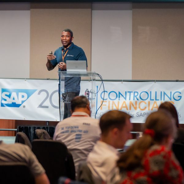 sap conference speaker on stage